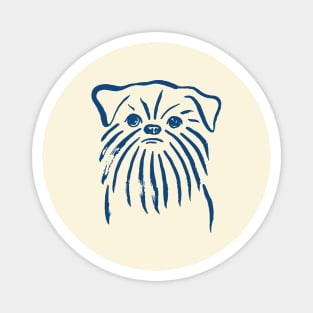 Brussels Griffon (Beige and Blue) Magnet